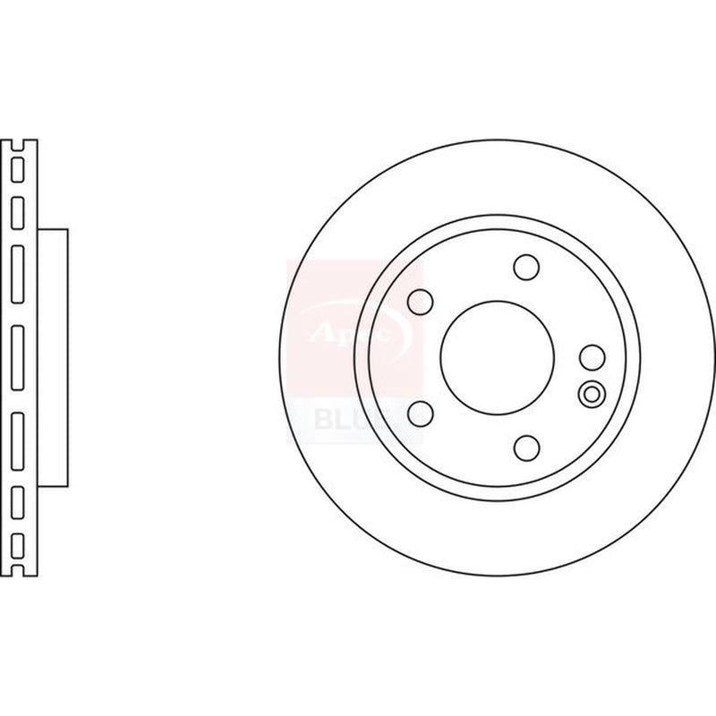 Apec 2 x Vented Front Brake Discs SDK6197