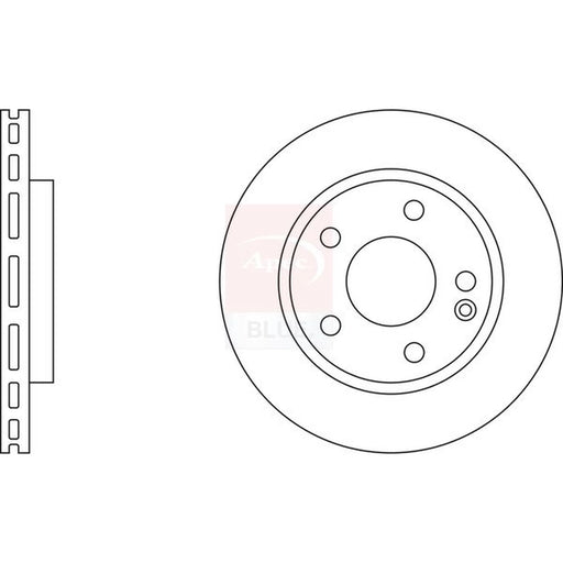 Apec 2 x Vented Front Brake Discs SDK6197