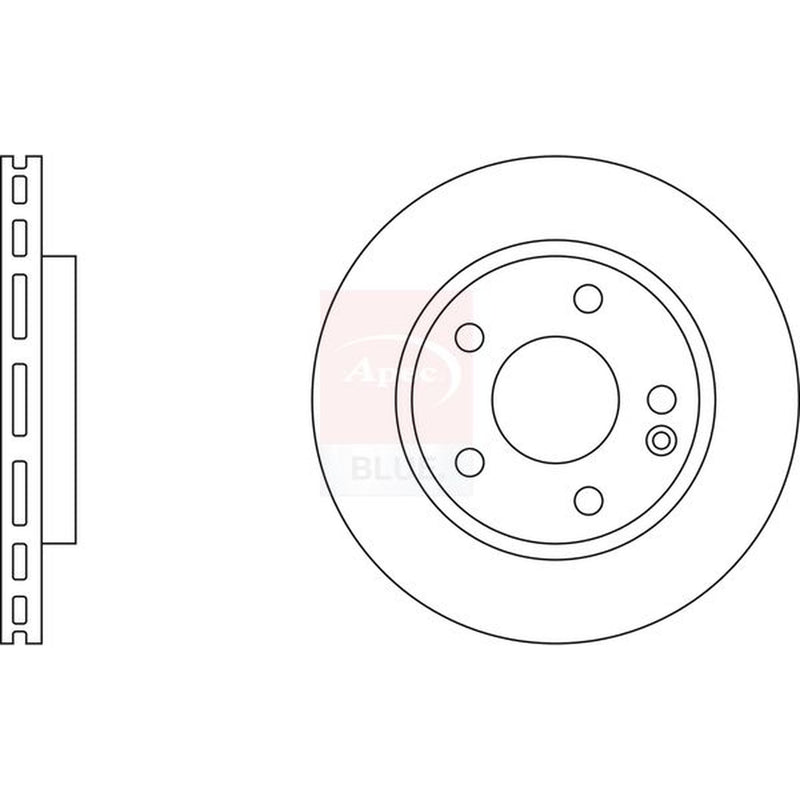Apec 2 x Vented Front Brake Discs SDK6197