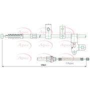 Apec Handbrake Cable Right Rear CAB1428