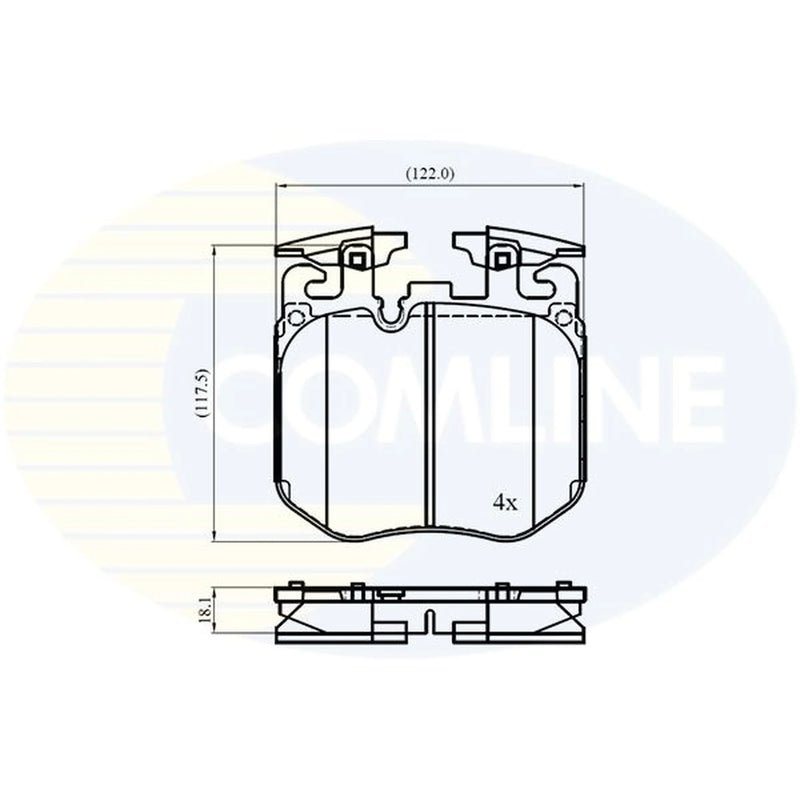 Comline 4 x Front Brake Pad Set CBP02838