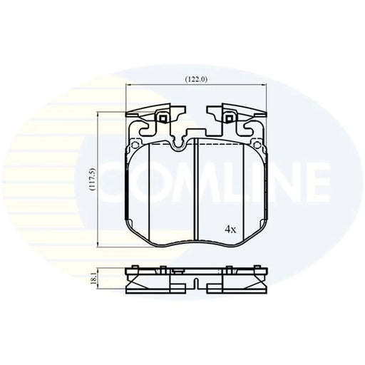 Comline 4 x Front Brake Pad Set CBP02838