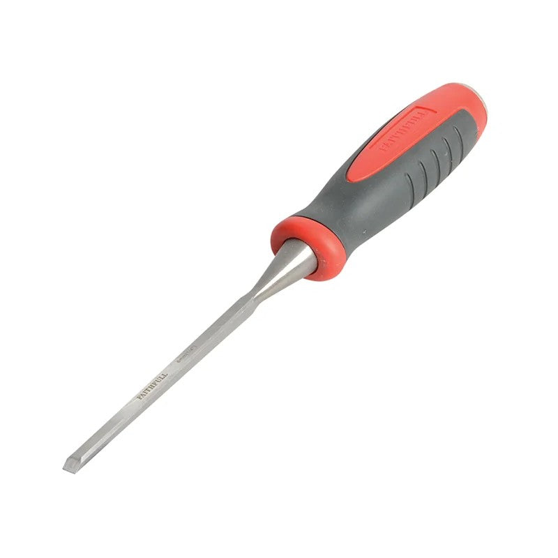 Faithfull Bevel Edge Chisel Red Soft Grip 6mm (1/4in) - FAIWCR6