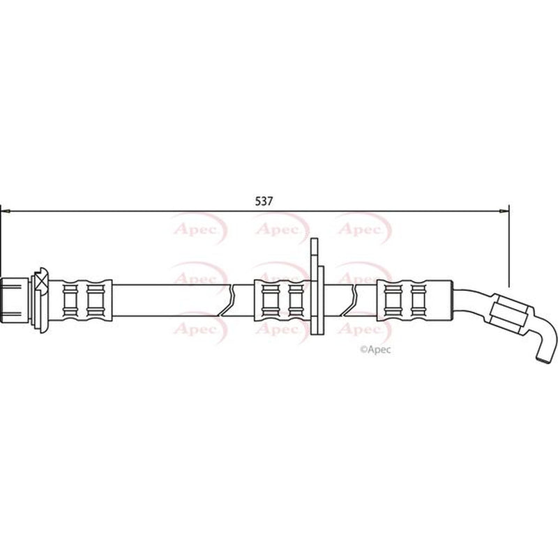Apec Brake Hydraulic Hose Line Front Left HOS3075