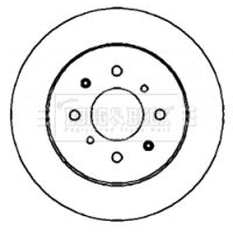 Borg & Beck 2 x Solid Rear Brake Discs BBD4398