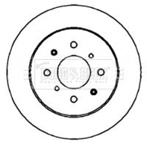Borg & Beck 2 x Solid Rear Brake Discs BBD4398