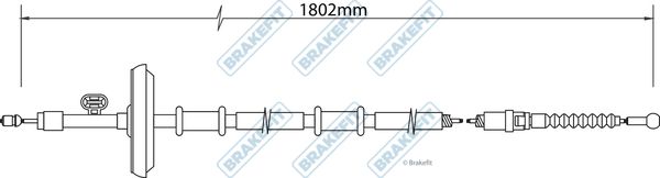 Apec Handbrake Cable Right Rear fits Chevrolet Cruze 2009-2011 1.6 1.8 2.0