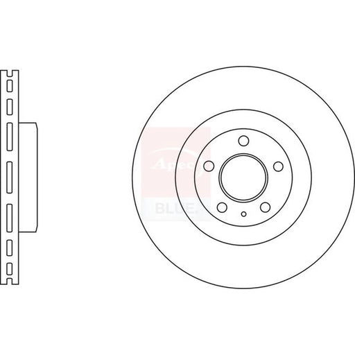 Apec 2 x Vented Front Brake Discs SDK6979