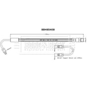 Borg & Beck Brake Hydraulic Hose Line Rear BBH8540B