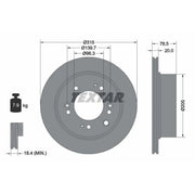Textar 2 x Rear Brake Discs 92205000