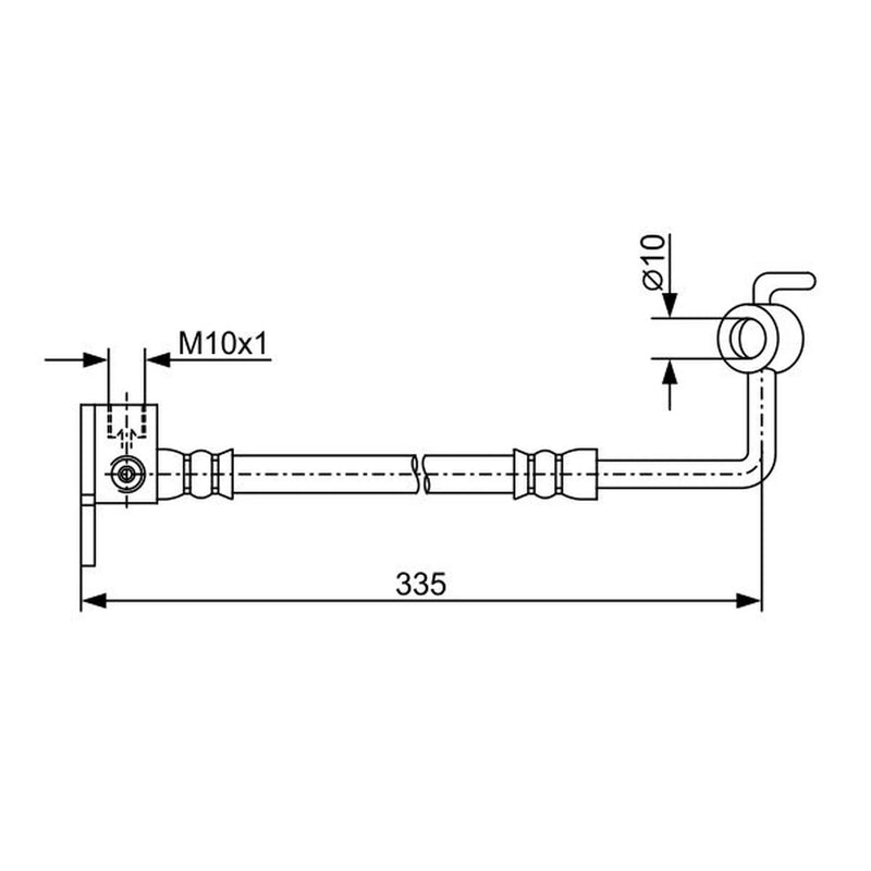Bosch Brake Hydraulic Hose Line Rear Right 1 987 481 970