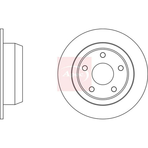 Apec 2 x Solid Rear Brake Discs DSK2180