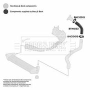 Borg & Beck Intercooler Turbo Charge Air Hose Lower BTH1022