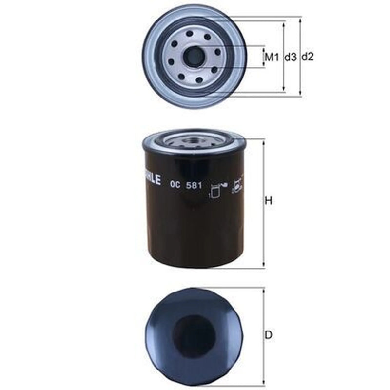 Mahle Engine Oil Filter OC 581