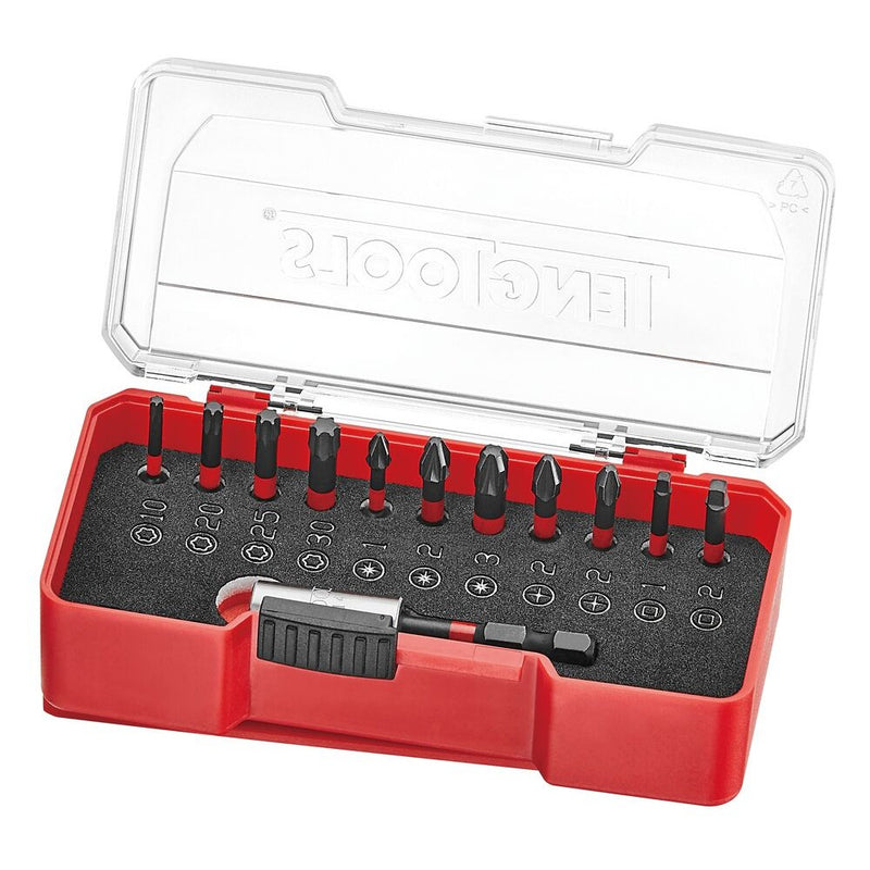 Teng Tools Impact Bit Set 12 Pieces with Belt Clip