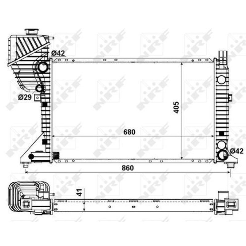 NRF Engine Radiator 55348