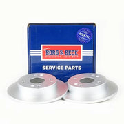 Borg & Beck 2 x Solid Rear Brake Discs BBD5071