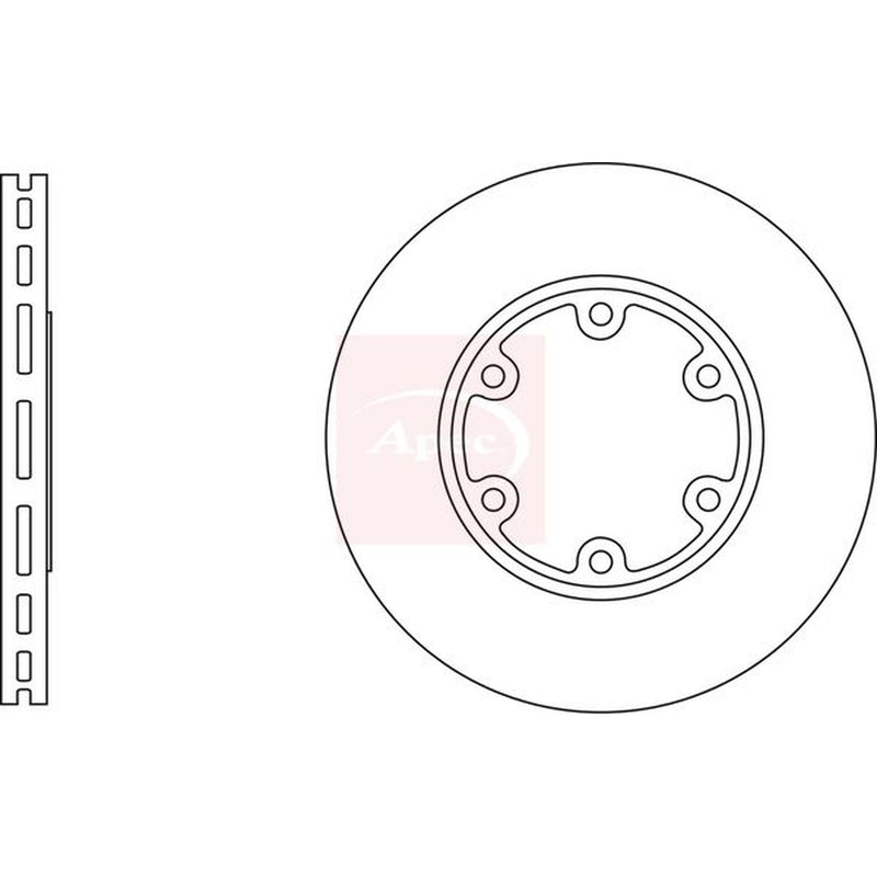 Apec 2 x Vented Front Brake Discs DSK3096