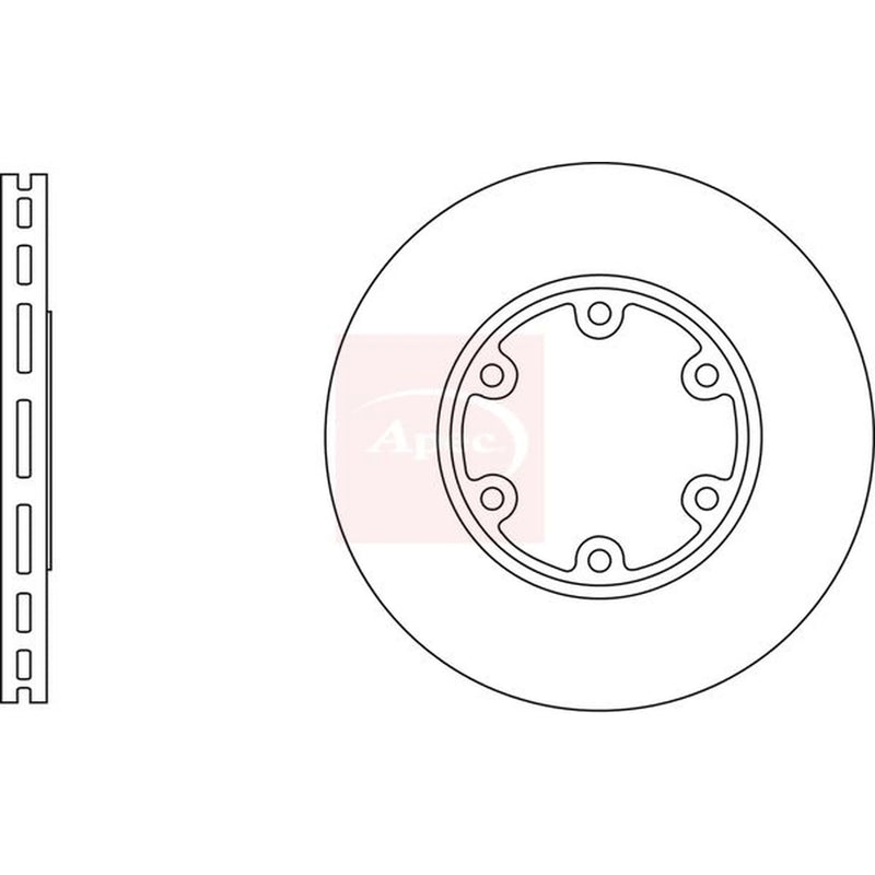 Apec 2 x Vented Front Brake Discs DSK3096
