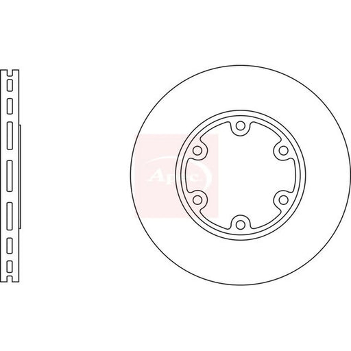 Apec 2 x Vented Front Brake Discs DSK3096