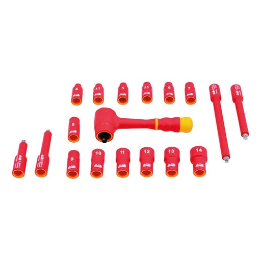 Laser Tools Insulated Socket Set 1/4"D 18pc - PL
