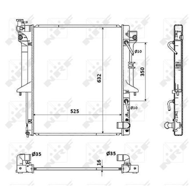 NRF Engine Radiator 53909