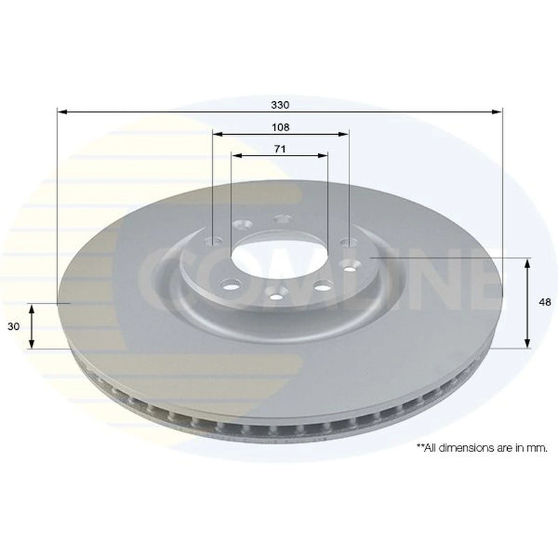 Comline 2 x Front Brake Discs ADC2731V