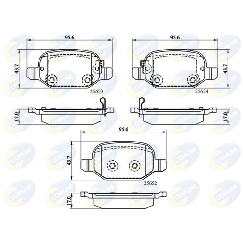 Comline 4 x Rear Brake Pad Set CBP32139
