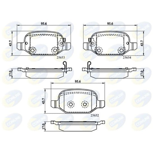 Comline 4 x Rear Brake Pad Set CBP32139