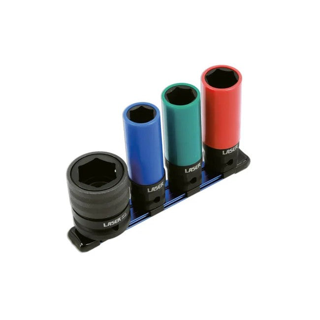 Laser Tools Twin Drive Impact Wheel Sockets 4pc - PL