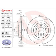 Brembo 2 x Rear Brake Discs 09.B504.11