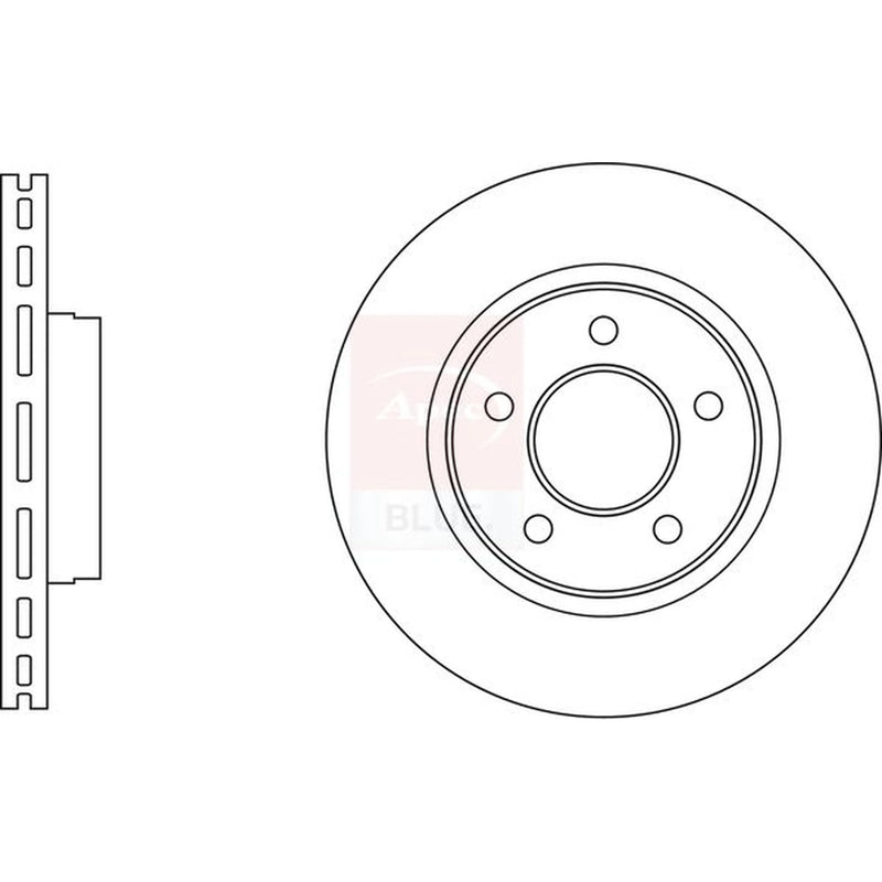 Apec 2 x Vented Front Brake Discs SDK6802