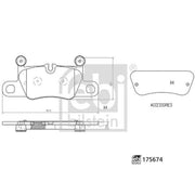 Febi Rear Brake Pad Set 175674