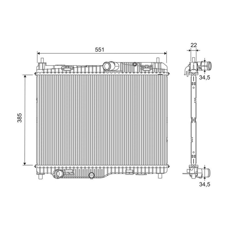 Valeo Engine Radiator 701286