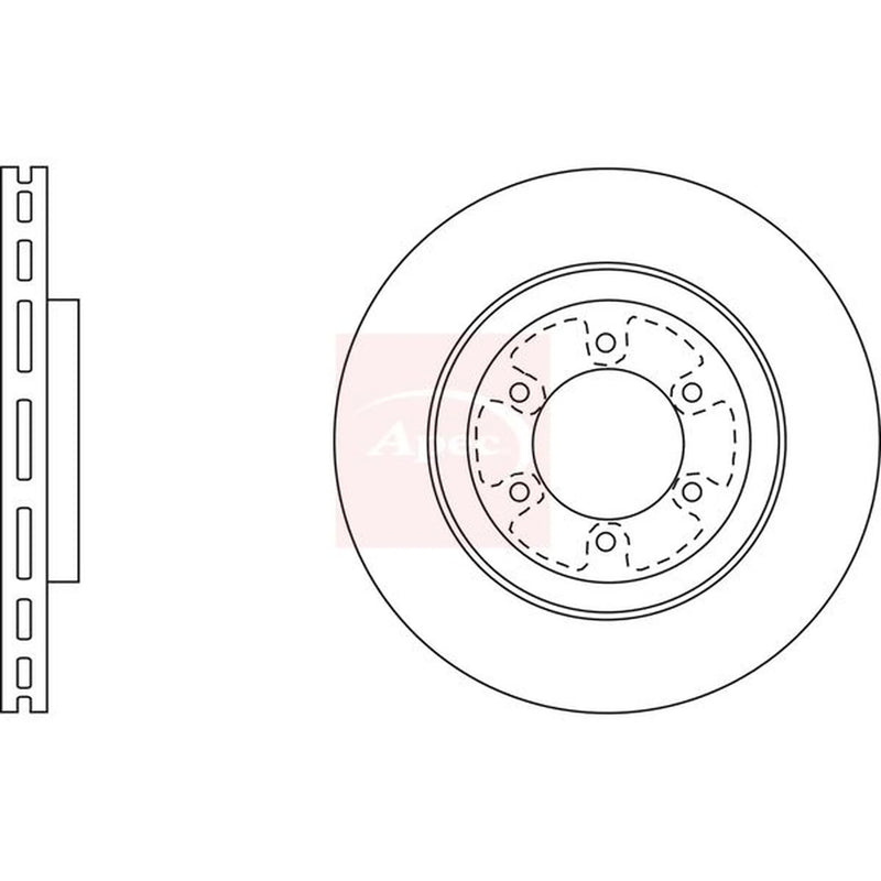 Apec 2 x Vented Front Brake Discs DSK2582