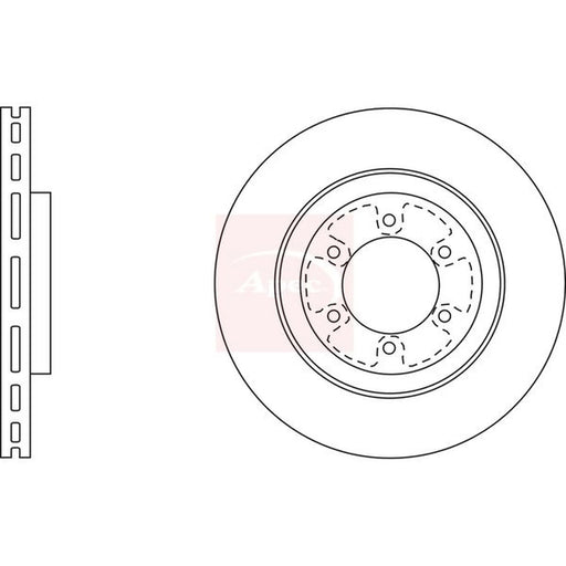 Apec 2 x Vented Front Brake Discs DSK2582