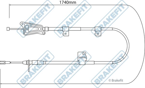 Apec Handbrake Cable Right Rear fits Nissan X-Trail I 2001-2013 2.0 2.2 2.5