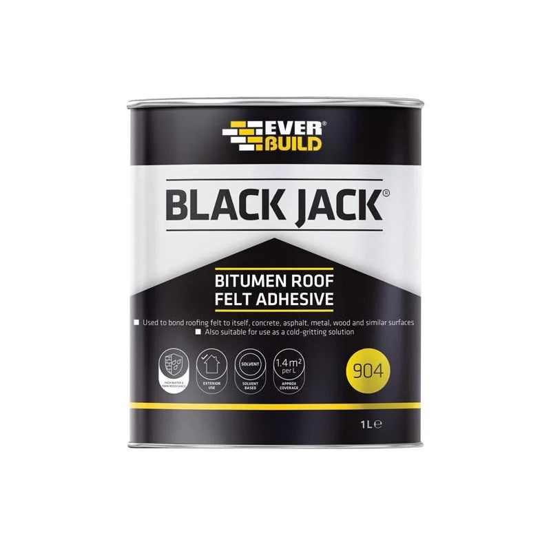 Everbuild Sika Black Jack® 904 Bitumen Roof Felt Adhesive 1 litre - 852650