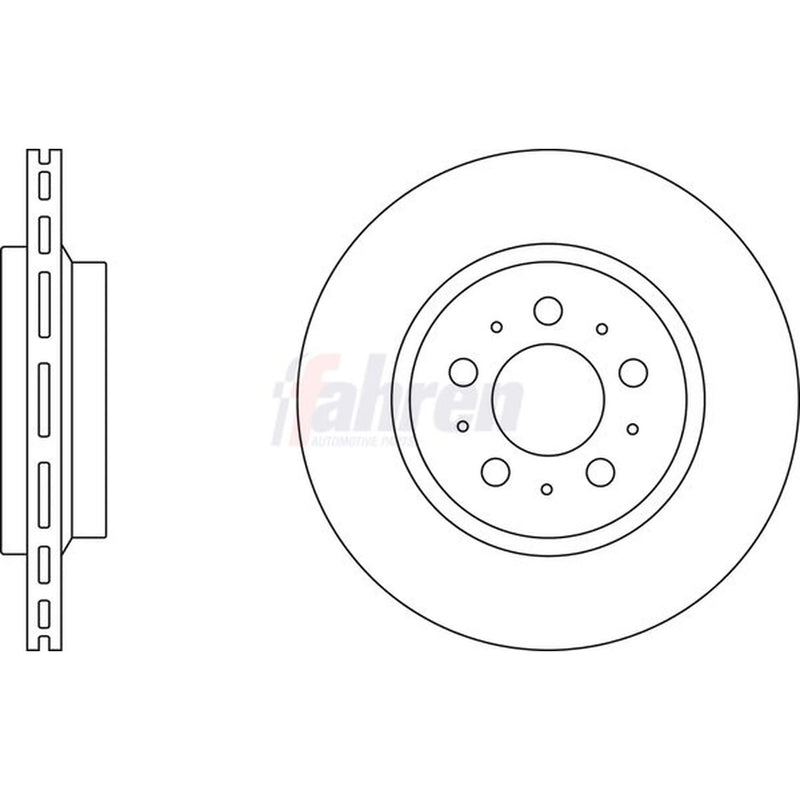 Fahren 2 x Vented Rear Brake Discs FBD6131