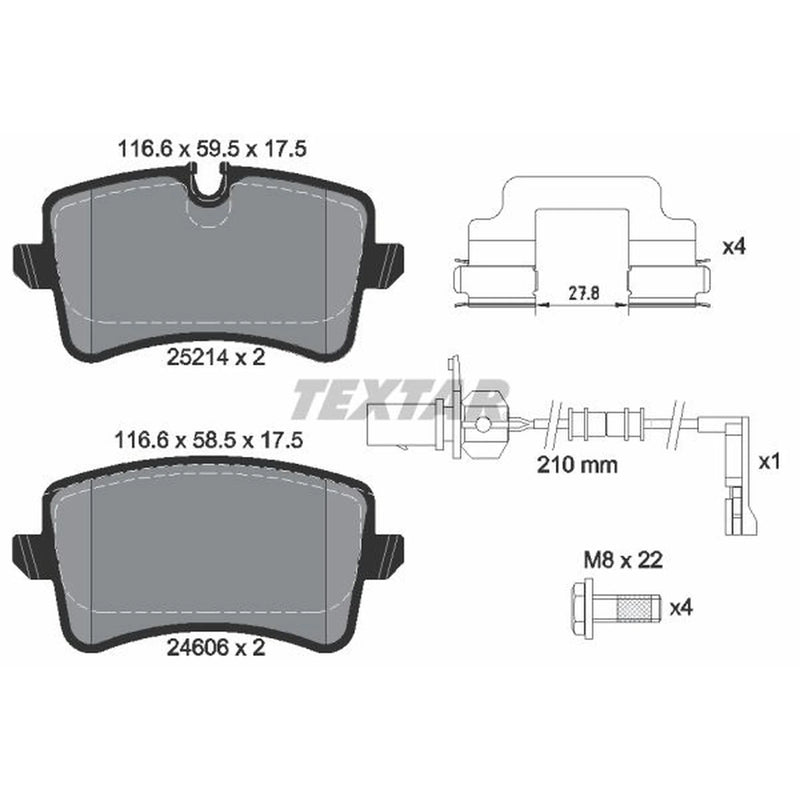 Textar Rear Brake Pad Set 2521413