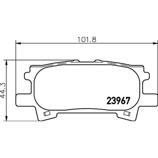 DON Rear Brake Pad Set PCP1298