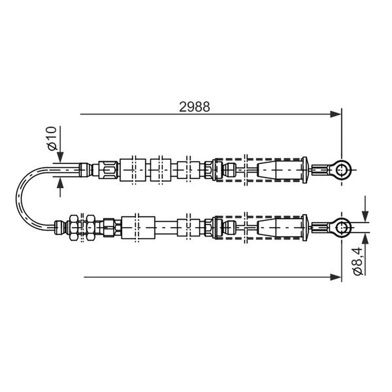Bosch Handbrake Cable Centre 1 987 477 381