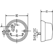 Hella Reversing Lamp 2ZR Rear 2ZR 001 421-101 1906749 2ZR 001 421-101