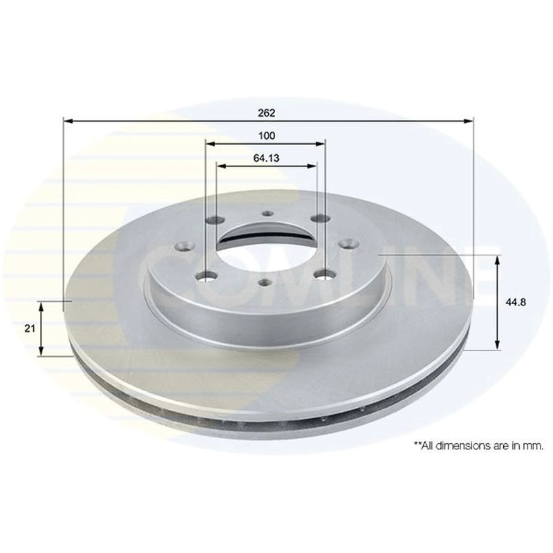 Comline 2 x Internally Vented Front Brake Discs ADC0506V