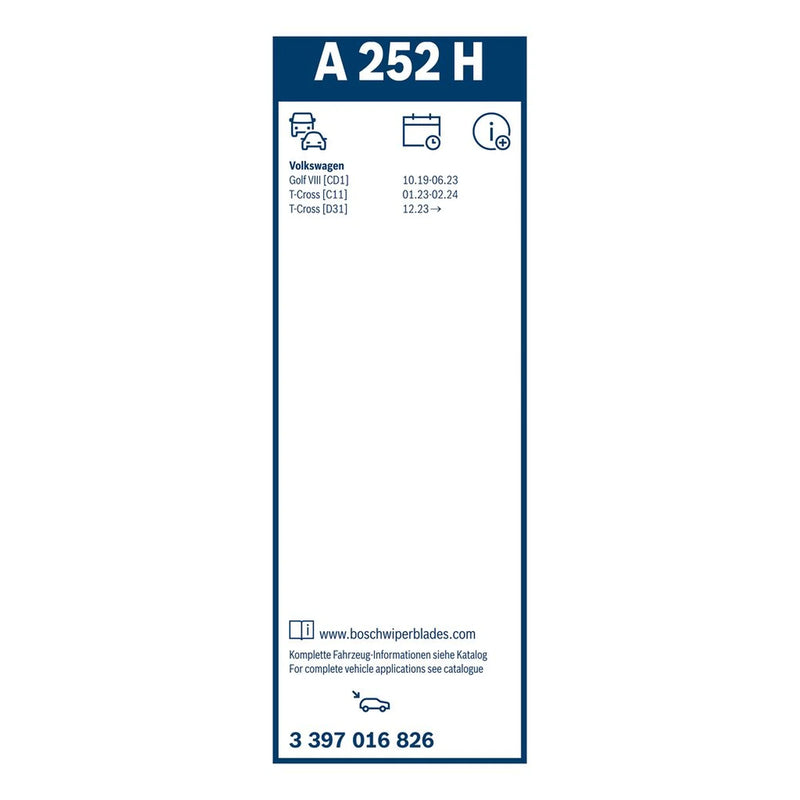 Bosch Aerotwin Wiper Blade 250mm — A252H OE 5H6955427