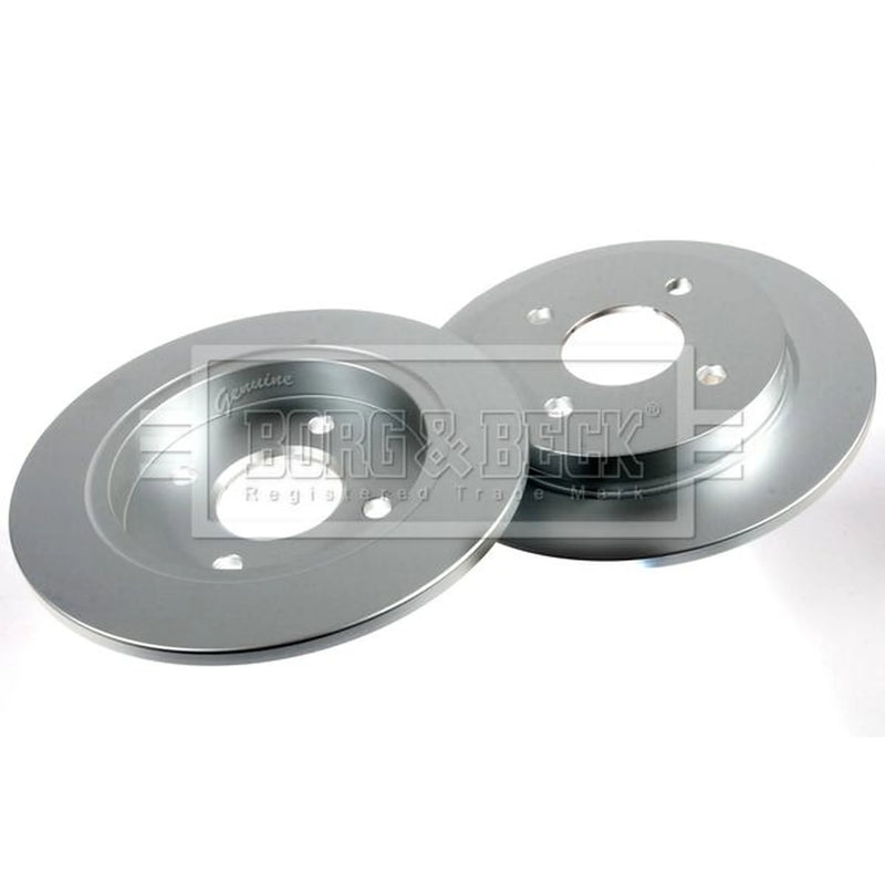 Borg & Beck 2 x Solid Rear Brake Discs BBD4869