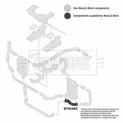 Borg & Beck Intercooler Turbo Charge Air Hose BTH1450