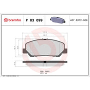 Brembo 4 x Front Brake Pad Set P83099