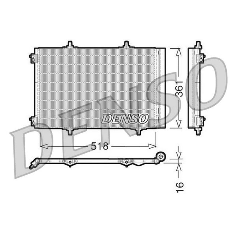 Denso Air Conditioning Condenser DCN07013