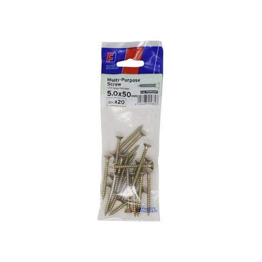 ForgeFix Multi-Purpose Pozi Screw CSK ST ZYP 5.0 x 50mm ForgePack 20